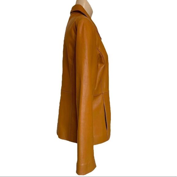 Vintage Beyond Sport California Sculpted Leather Jacket in Hazelnut Brown - Picture 6 of 16